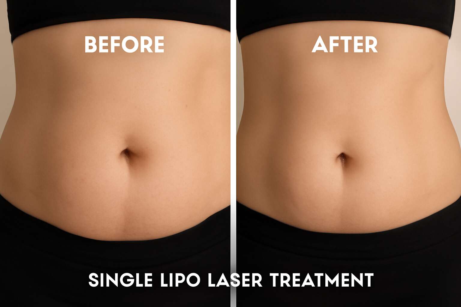lipo laser before and after 1 treatment