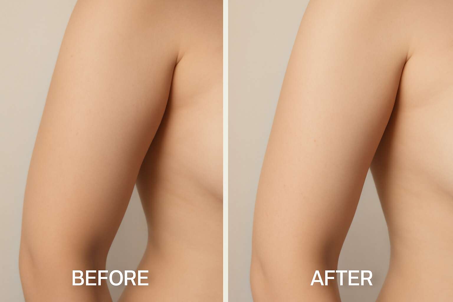 laser lipo on arms before and after